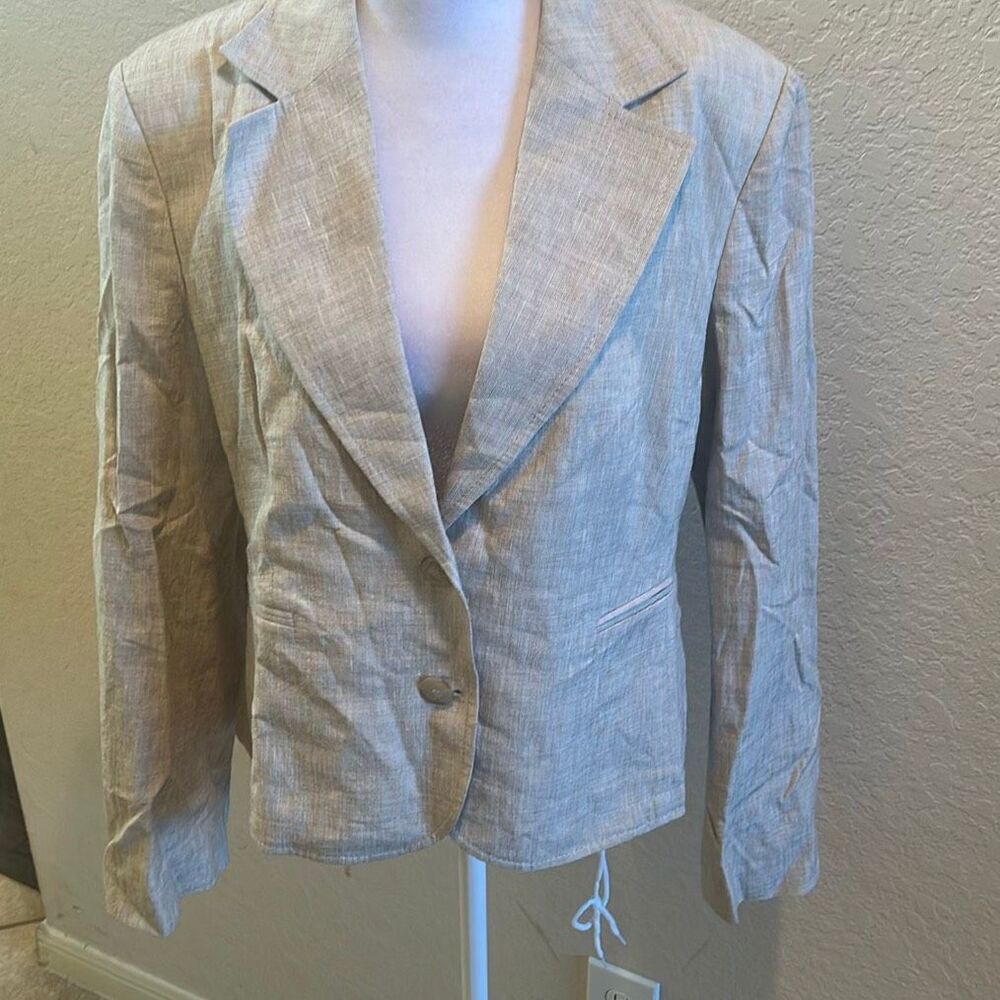 Beymen Women's 100% Wool Blazer Jacket Beige Coastal Office Career Classic NWT